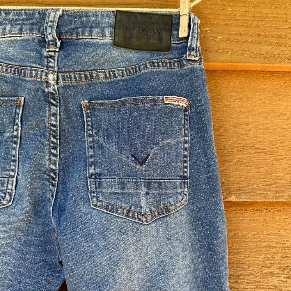 Hudson Skinny Mid-Rise Blue Medium Blue Denim Girls Size 12 - Picture 10 of 12